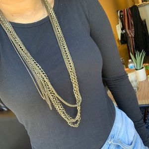 Layered golden chain necklace